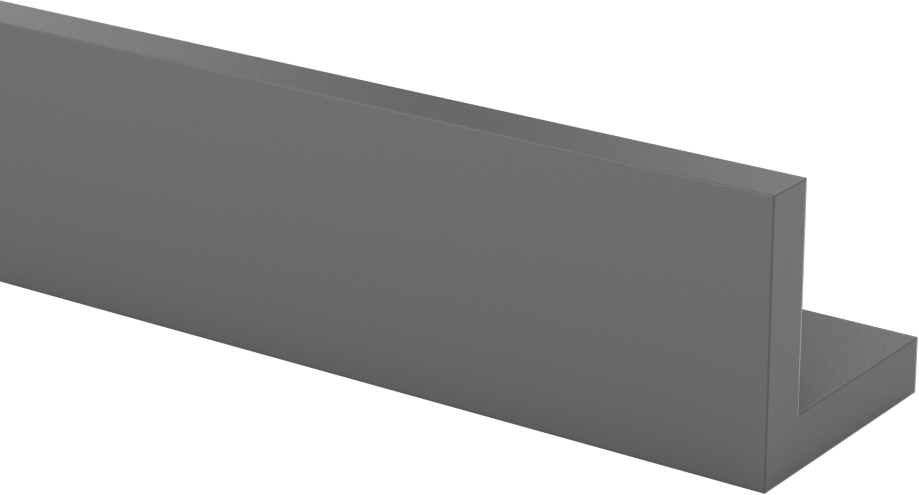 Kimyasal Dayanıklı PVC 90 Derece Açı, 1-1/4“ x 1-1/4” Dış Boyut, 1/4" Duvar Kalınlığı, 5 Fit Uzunluk