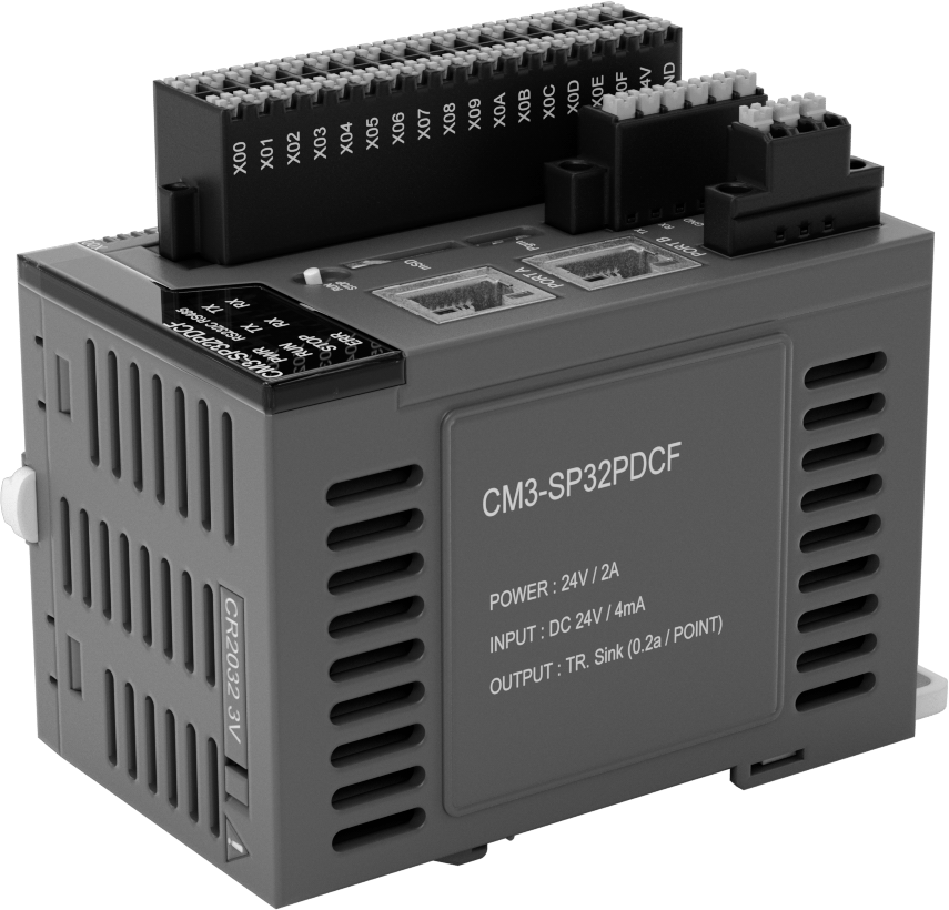 PLC, 2 adet Ethernet bağlantısı ve 16 adet PNP transistör çıkışı ile