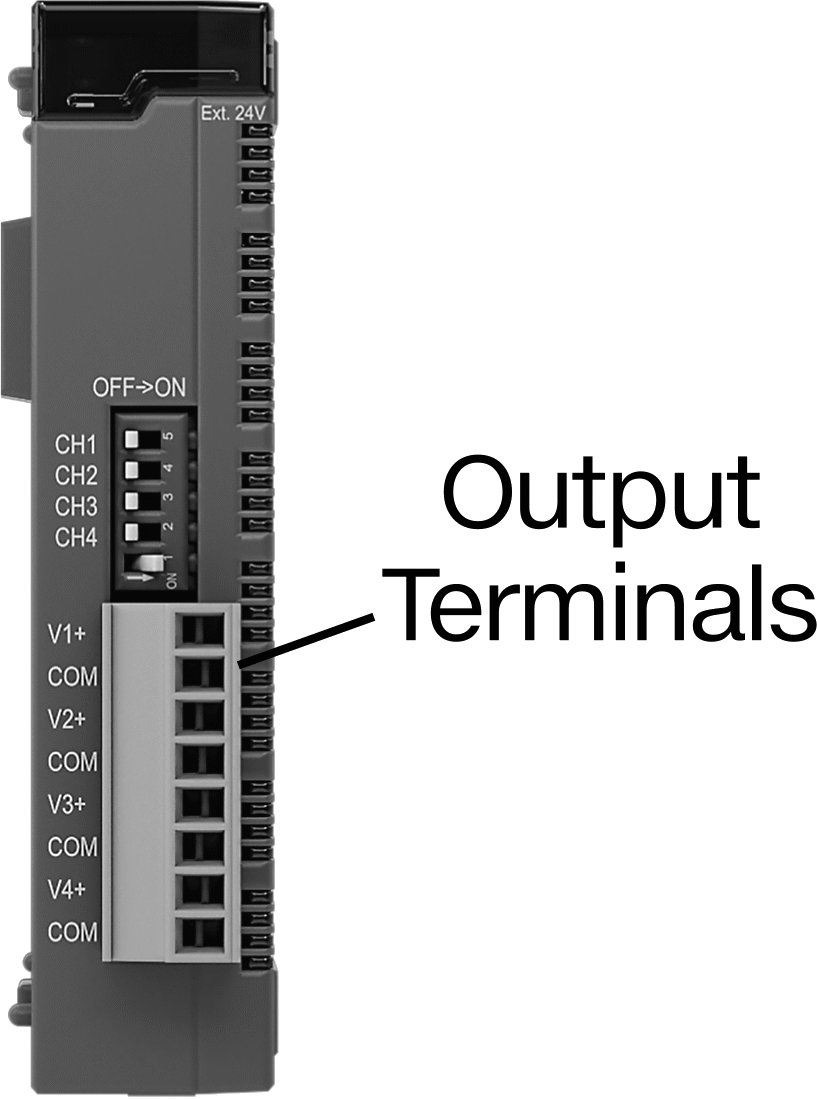 Analog Çıkış Modülü, PLC için Dört Adet 0-10VDC Çıkış