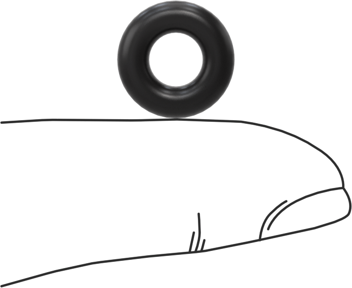 Ultra Kimyasal Dirençli Ffkm 4079 O-Ring, 1/8 Kesirli Genişlik, Dash No. 202