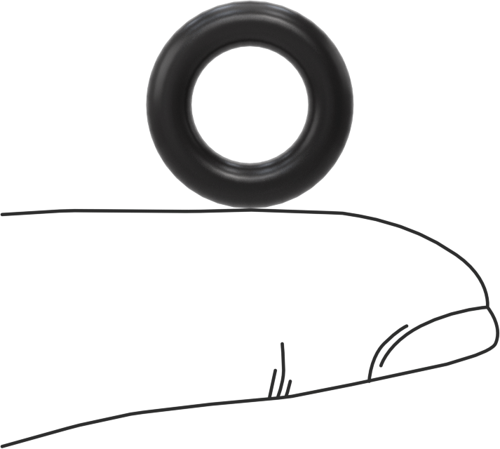 Ultra Kimyasal Dirençli Ffkm 4079 O-Ring, 1/8 Kesirli Genişlik, Dash No. 204