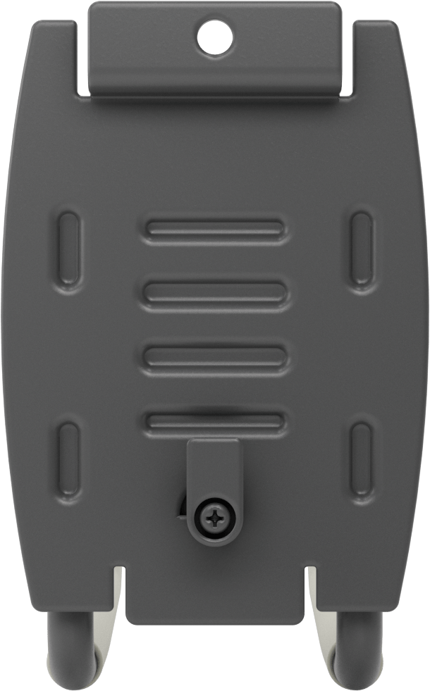 Slatwall Hook, 4-7/8" Projection, Gray Epoxy-Coated Steel