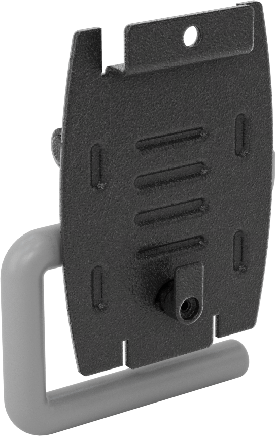 Slatwall Tutucu, 1-1/2" Çaplı Ürün için, Gri Vinil Kaplı Çelik
