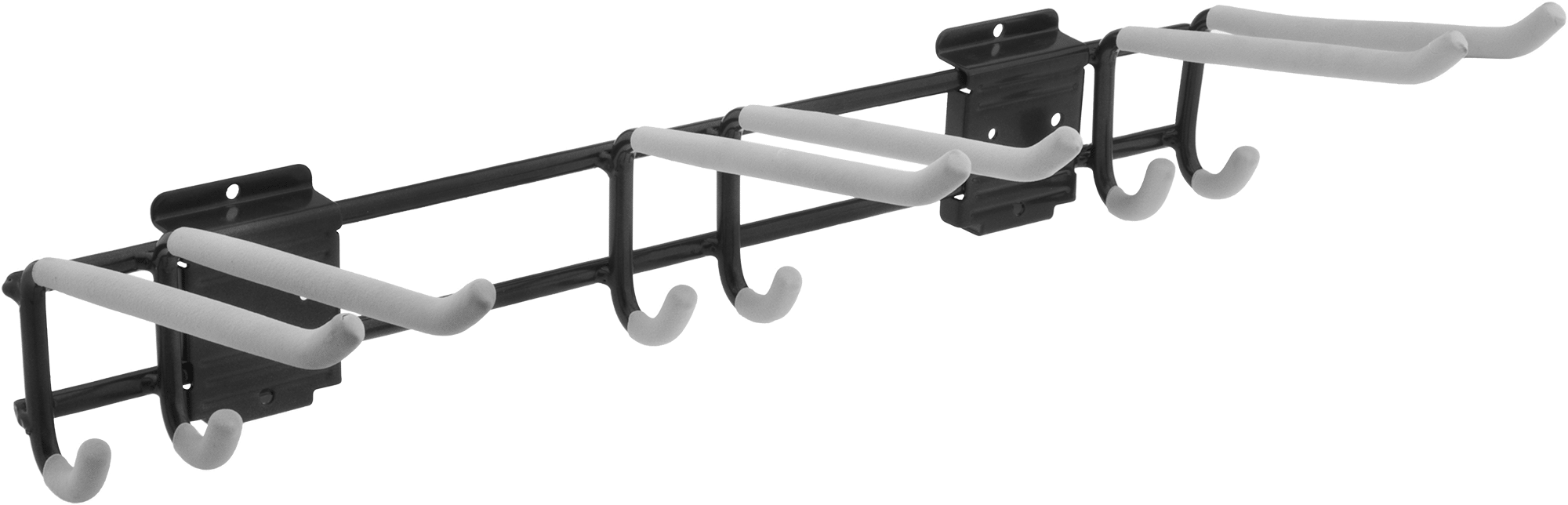 Slatwall Tutucu, 1-5/8" Çap için, Gri Vinil Kaplı Çelik, 24" Toplam Genişlik