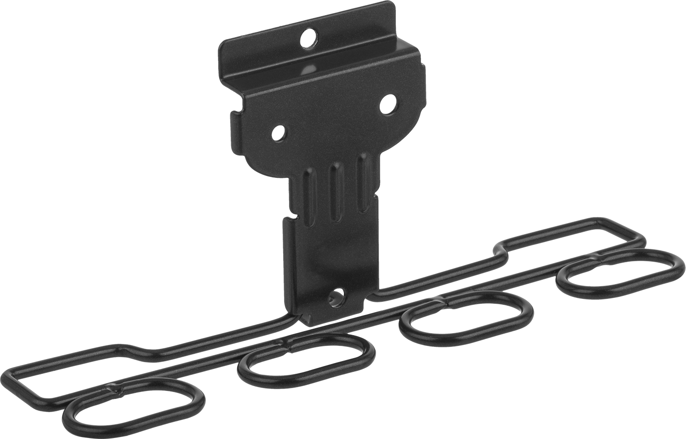 Slatwall Tutucu, 5/8" Çap için, Siyah Vinil Kaplı Çelik, 8-7/8" Toplam Genişlik