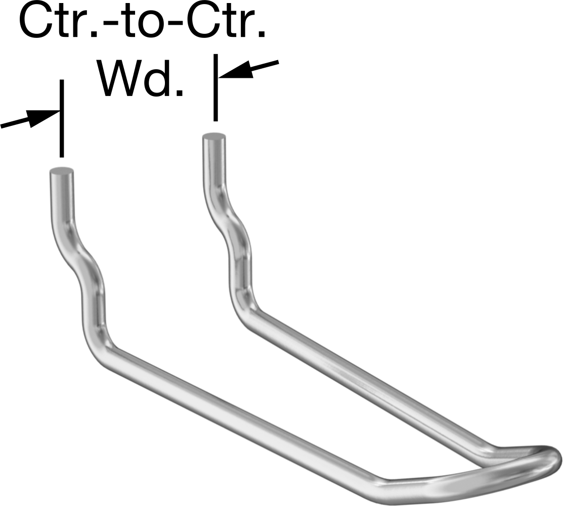 1/2" Çaplı Ürünler için Delikli Panel Tutucu, 3-1/4" Çıkıntı