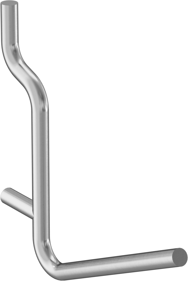 Paslanmaz Çelik Delikli Pano Kancası, 3/16“ ve 9/32” çaplı çivi deliği için, 1-3/4" Çıkıntı