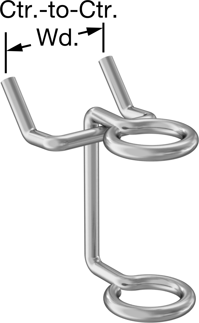1/2" Çaplı Ürünler için Delikli Panel Tutucu, 1-1/4" Çıkıntı