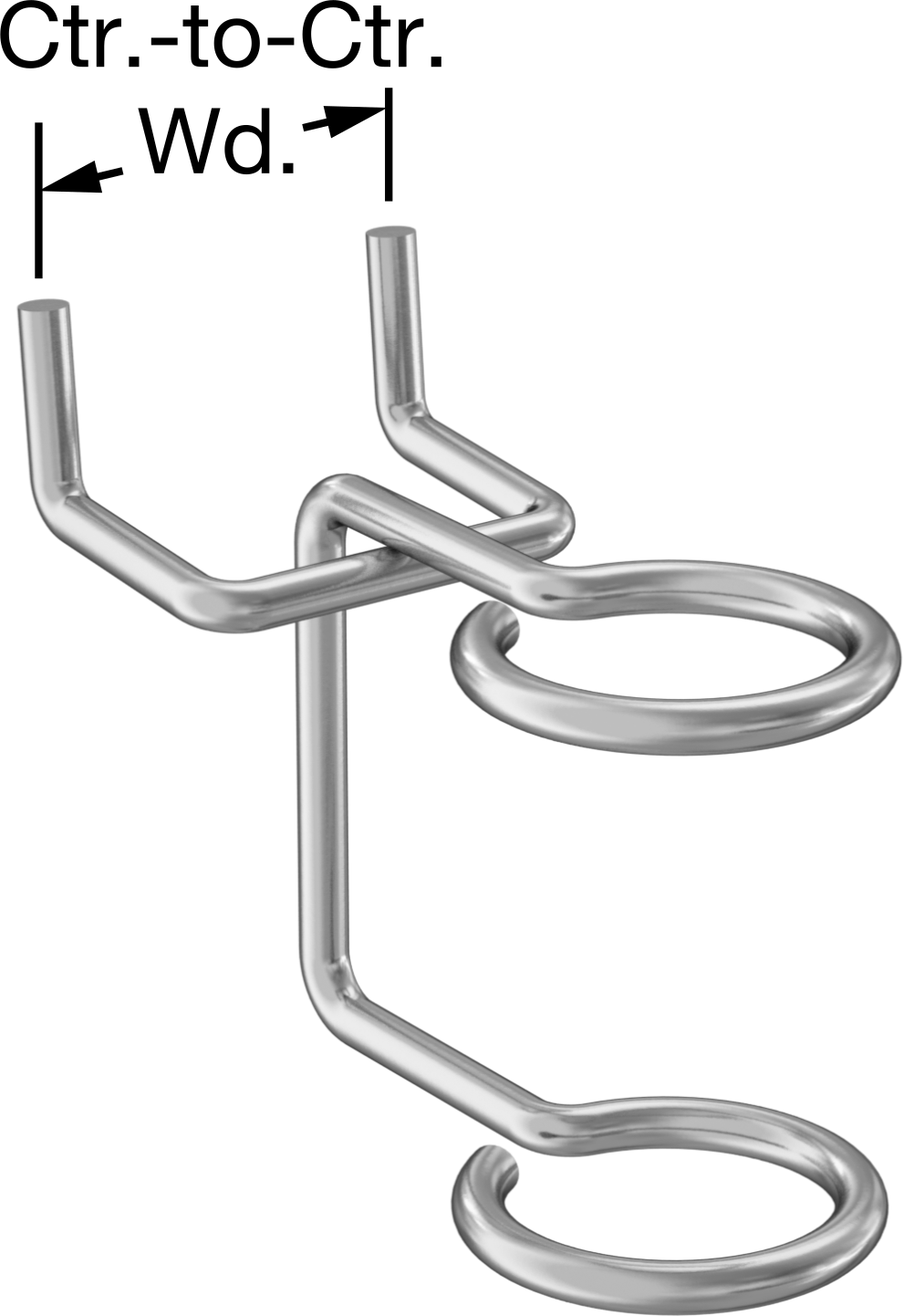 3/4" Çaplı Ürünler için Delikli Pano Tutucu, 1-7/8" Çıkıntı