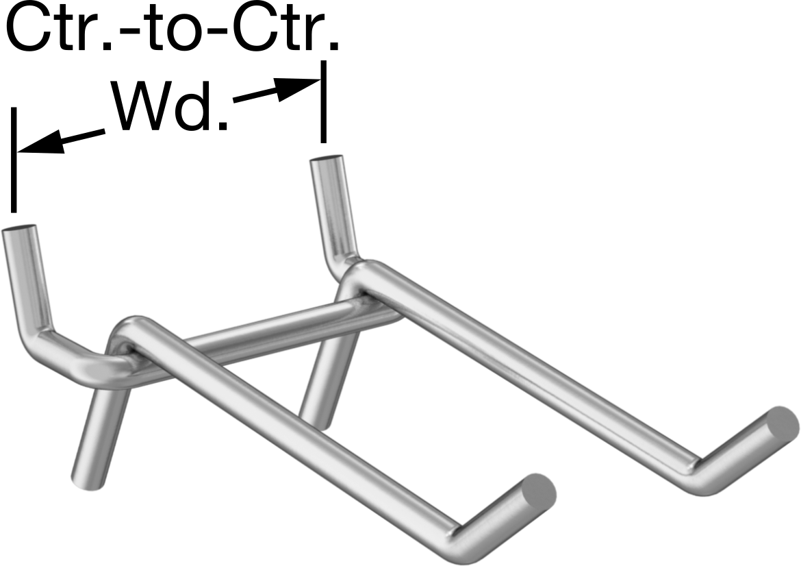 1-1/4" Çaplı Ürünler için Delikli Pano Tutucu, 4-1/8" Çıkıntı