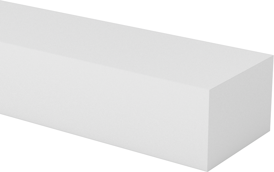 Neme Dayanıklı HDPE Çubuk, 1-1/2" Genişlik, 1" Kalınlık