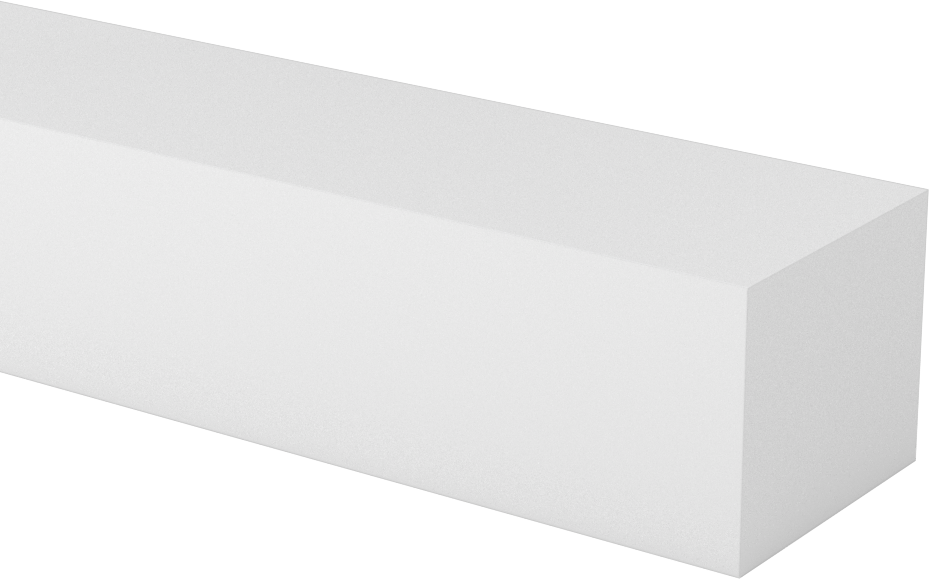 Neme Dayanıklı HDPE Çubuk, 1-1/2" Genişlik, 1-1/4" Kalınlık