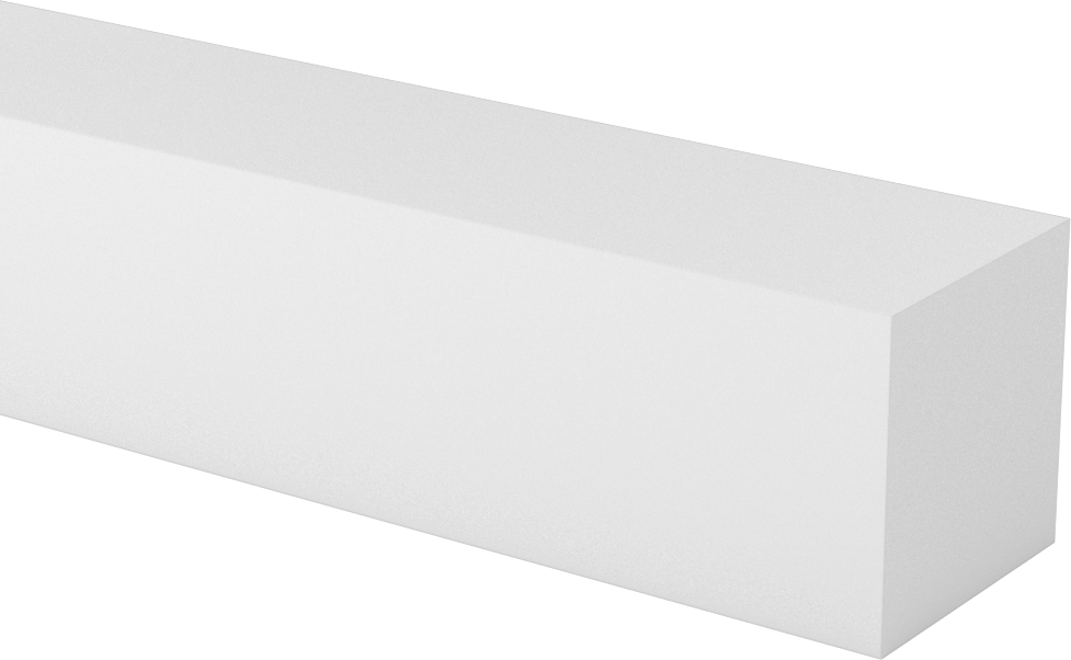 Neme Dayanıklı HDPE Çubuk, 1-1/2" Genişlik, 1-1/2" Kalınlık