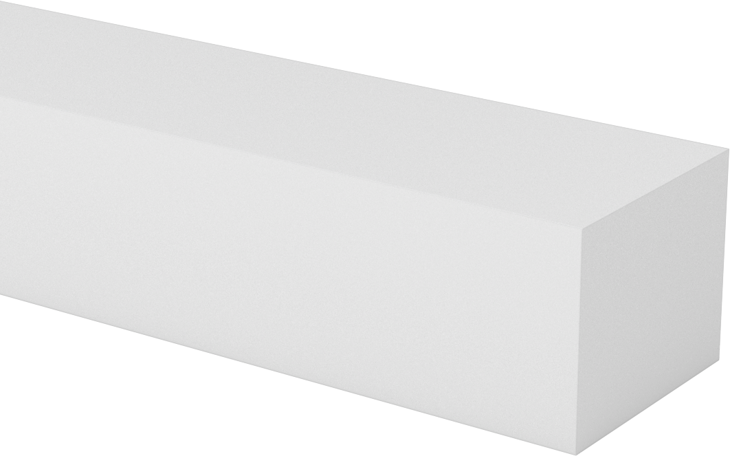 Neme Dayanıklı HDPE Çubuk, 2-1/2" Genişlik, 2" Kalın