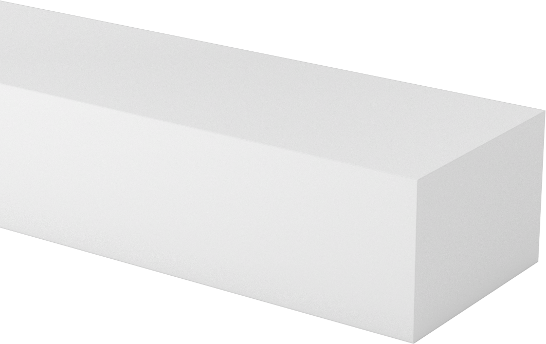Neme Dayanıklı HDPE Çubuk, 3" Genişlik, 2" Kalın