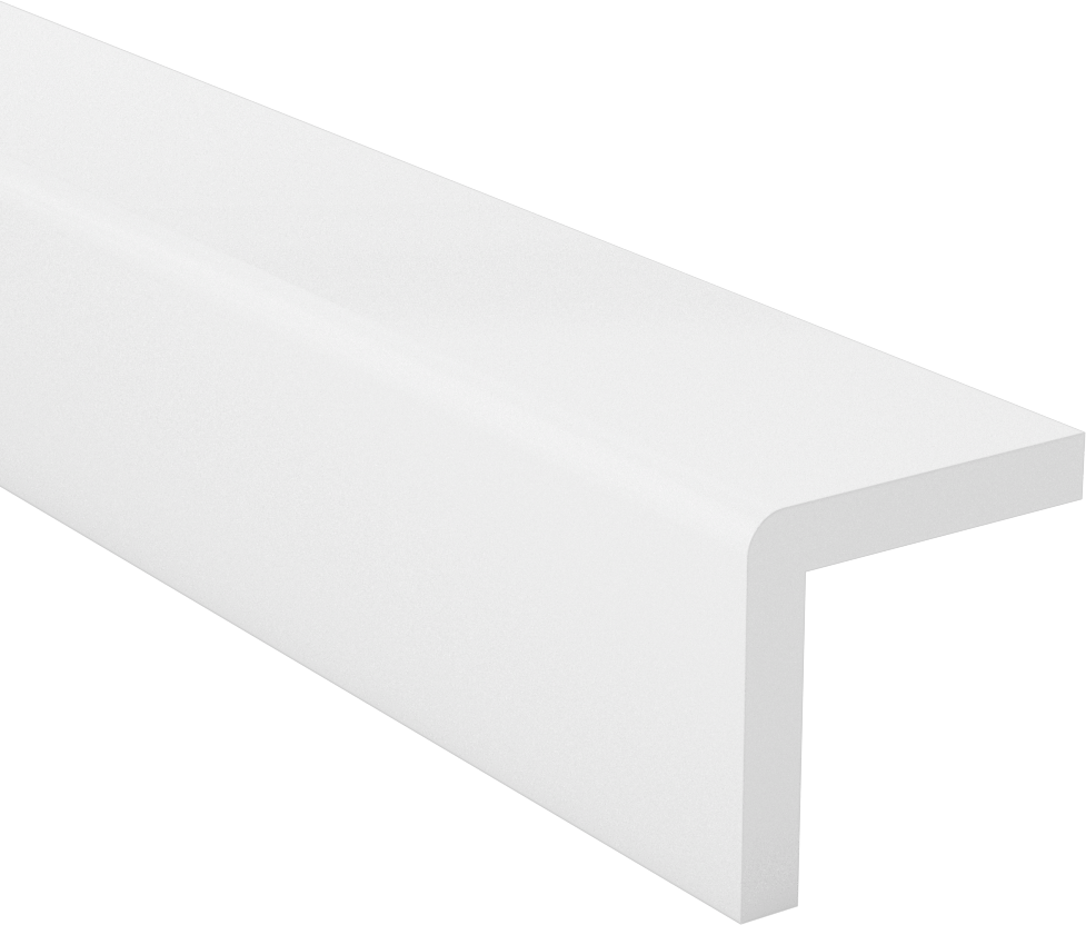 Yiyecek ve İçecek için Plastik Kenar Çıtası, 1-1/2" Dış Genişlik, 1-1/2" Dış Yükseklik