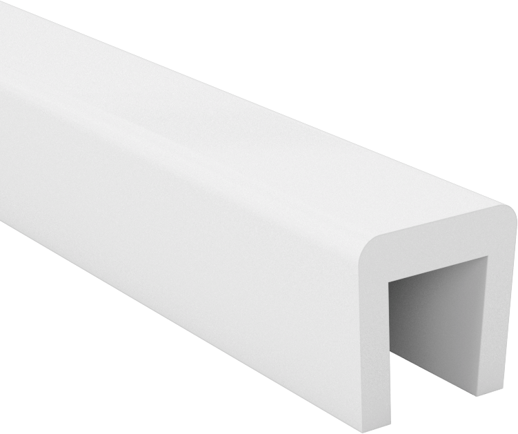 Yiyecek ve İçecek için Plastik Kenar Çıtası, 5/16“ Genişlik x 3/8” İç Yükseklik