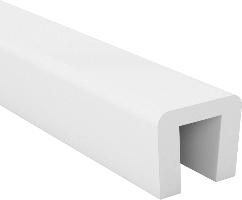 Yiyecek ve İçecek için Plastik Kenar Çıtası, 3/8“ Genişlik x 1/2” İç Yükseklik