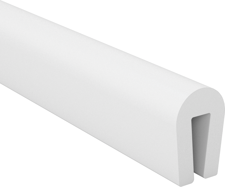 Yiyecek ve İçecek için Plastik Kenar Çıtası, 1/8“ Genişlik x 3/8” İç Yükseklik