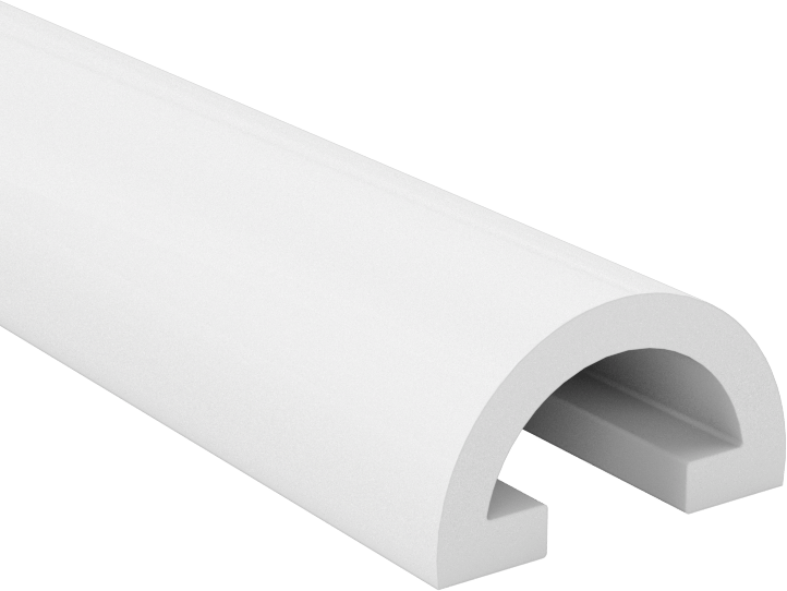 Yiyecek ve İçecek için Plastik Kenar Çıtası, 35/64 inç İç Genişlik, 47/64“ Genişlik x 27/64” Dış Yükseklik