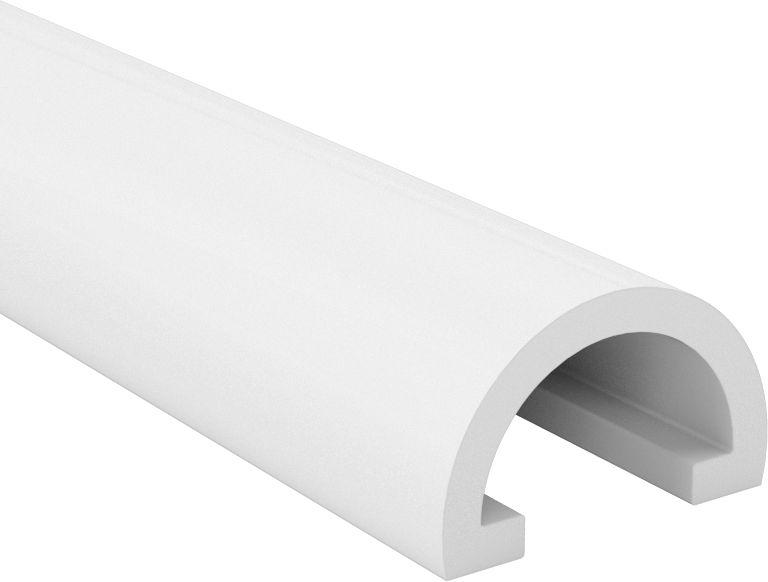 Yiyecek ve İçecek için Plastik Kenar Çıtası, 3/4" İç Genişlik, 15/16“ Genişlik x 19/32” Dış Yükseklik