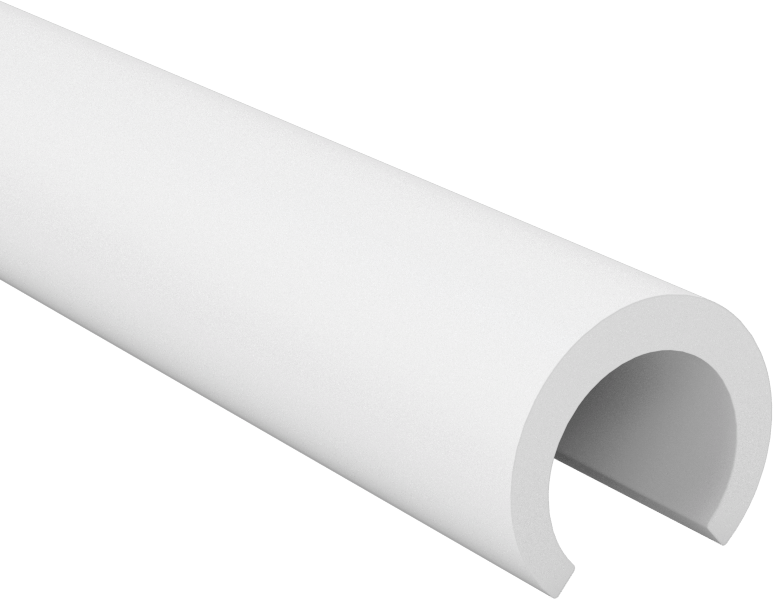 Yiyecek ve İçecek için Plastik Kenar Çıtası, 1/2" İç Genişlik, 11/16" Dış Genişlik