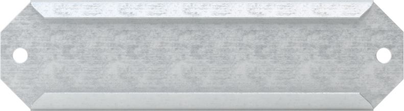 Gümüş Fırçalanmış Alüminyum Etiket Tutucular, Montaj Delikleri ile, Yan Ek Parça, 1/2" Yükseklik, 2-1/16" Genişlik
