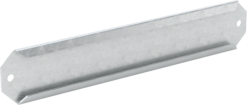 Gümüş Fırçalanmış Alüminyum Etiket Tutucular, Montaj Delikleri ile, Yan Ek Parça, 1/2" Yükseklik, 3-1/16" Genişlik