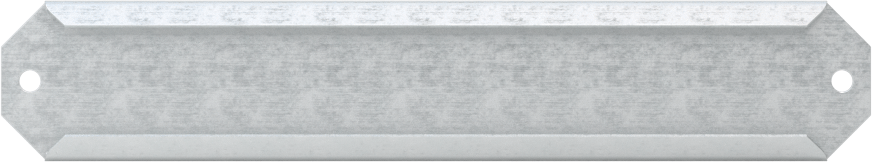 Gümüş Fırçalanmış Alüminyum Etiket Tutucular, Montaj Delikleri ile, Yan Ek Parça, 1/2" Yükseklik, 3-1/16" Genişlik