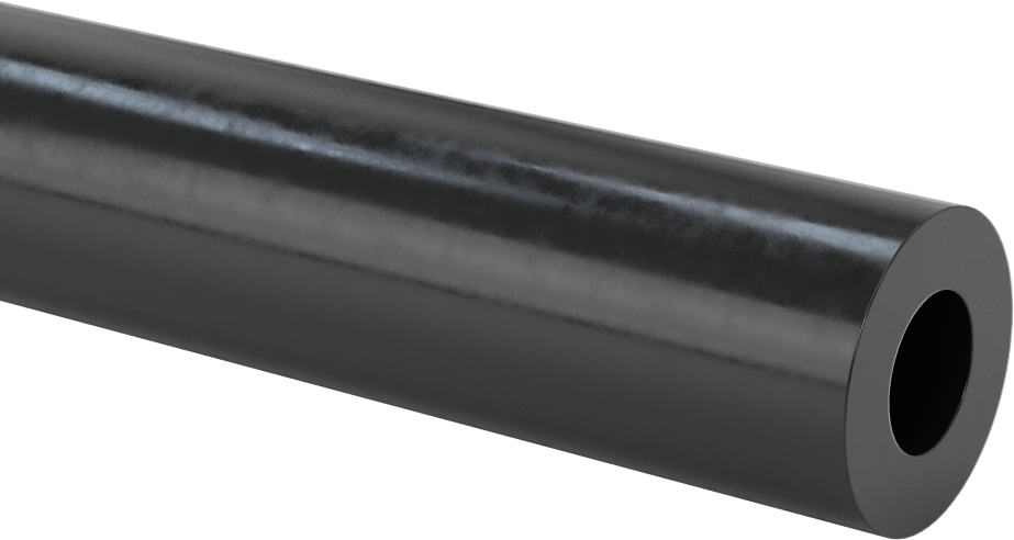 Yağa Dayanıklı Buna-N Kauçuk Yuvarlak Tüp, 36" Uzunluk, 1-1/4" OD, 5/8" ID, ASTM D2000