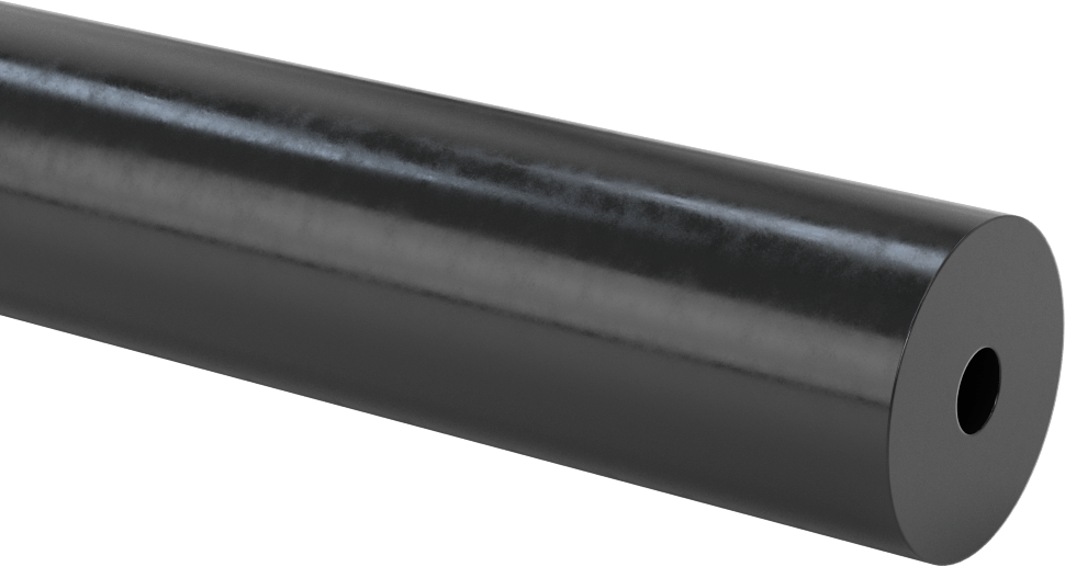 Yağa Dayanıklı Buna-N Kauçuk Yuvarlak Tüp, 36" Uzunluk, 1-1/2" OD, 3/8" ID, ASTM D2000
