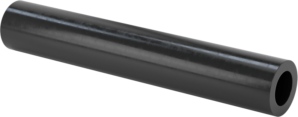 Yağa Dayanıklı Buna-N Kauçuk Yuvarlak Tüp, 6 inç Uzunluk, 1" OD, 5/8" ID, ASTM D2000