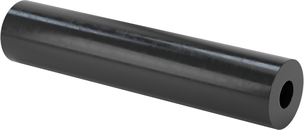 Yağa Dayanıklı Buna-N Kauçuk Yuvarlak Tüp, 6 inç Uzunluk, 1-1/4" OD, 1/2" ID, ASTM D2000
