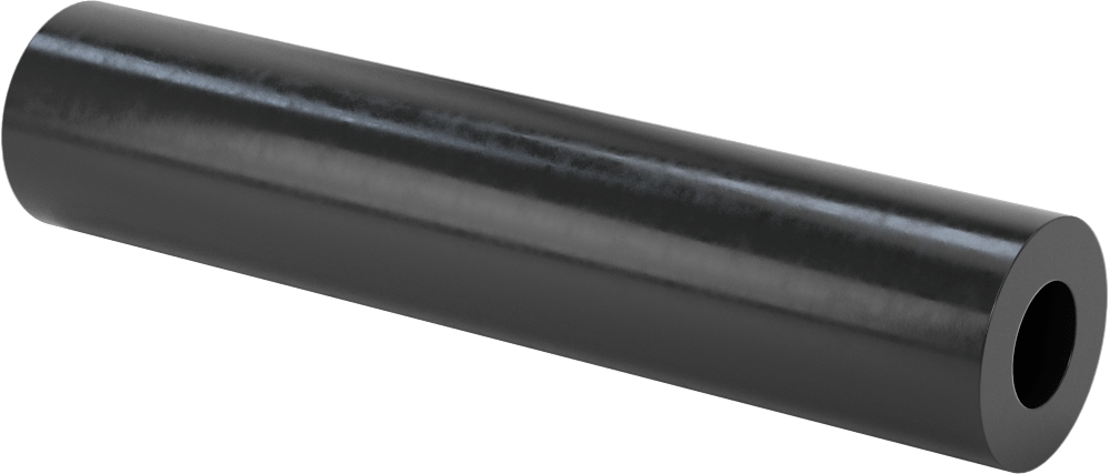 Yağa Dayanıklı Buna-N Kauçuk Yuvarlak Tüp, 6 inç Uzunluk, 1-1/4" OD, 5/8" ID, ASTM D2000