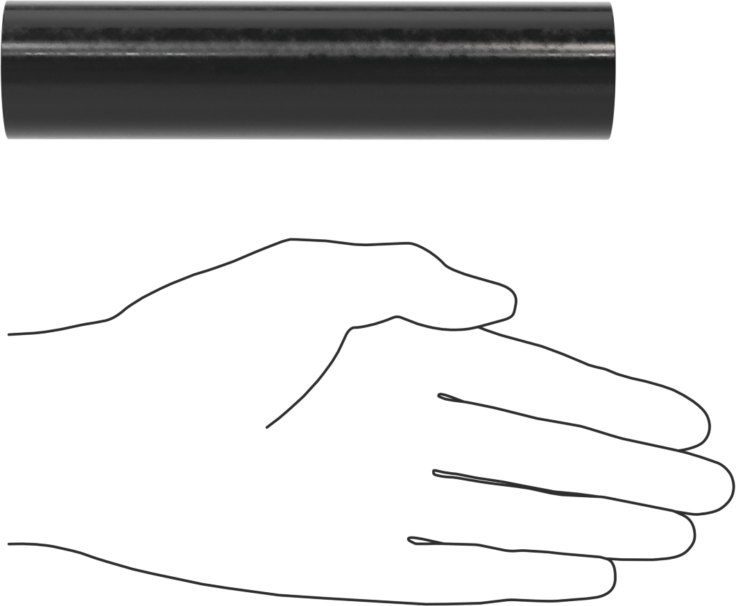 Yağa Dayanıklı Buna-N Kauçuk Yuvarlak Tüp, 6 inç Uzunluk, 1-3/8" OD, 1/2" ID, ASTM D2000