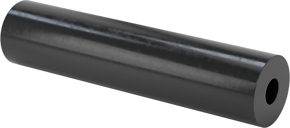 Yağa Dayanıklı Buna-N Kauçuk Yuvarlak Tüp, 6 inç Uzunluk, 1-3/8" OD, 1/2" ID, ASTM D2000