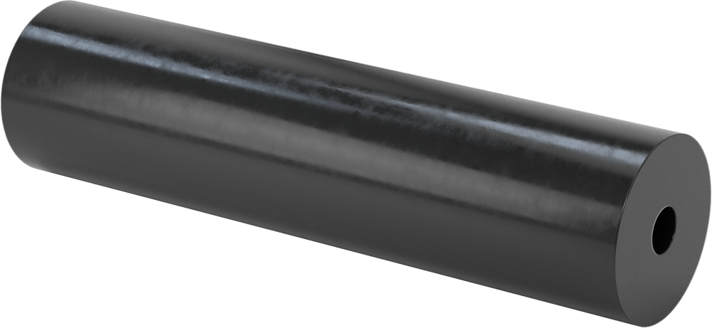 Yağa Dayanıklı Buna-N Kauçuk Yuvarlak Tüp, 6 inç Uzunluk, 1-1/2" OD, 3/8" ID, ASTM D2000
