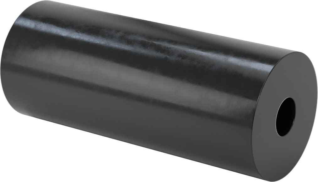 Yağa Dayanıklı Buna-N Kauçuk Yuvarlak Tüp, 6 inç Uzunluk, 2-1/2" OD, 3/4" ID, ASTM D2000