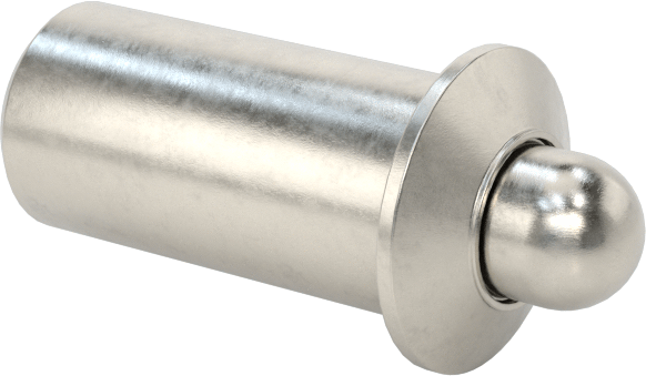 Basınçlı Paslanmaz Çelik Gövde Uzun Burunlu Yaylı Piston, Paslanmaz Çelik Burun, 0,375" Gövde Çapı, 2,5-7 lb Burun Kuvveti
