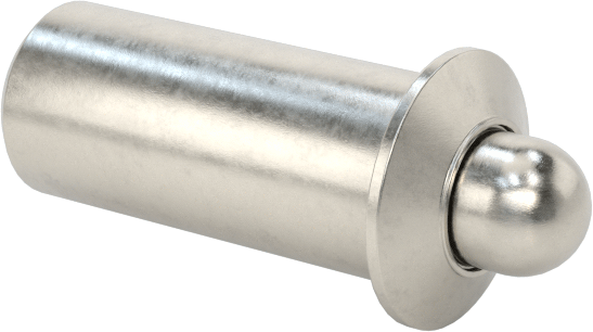 Basınçlı Paslanmaz Çelik Gövde Uzun Burunlu Yaylı Piston, Paslanmaz Çelik Burun, 0,188 inç Gövde Çapı, 1,5-4,5 lb Burun Kuvveti