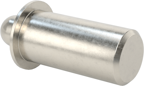 Basınçlı Paslanmaz Çelik Gövde Uzun Burunlu Yaylı Piston, Paslanmaz Çelik Burun, 0,375" Gövde Çapı, 5-14 lb Burun Kuvveti