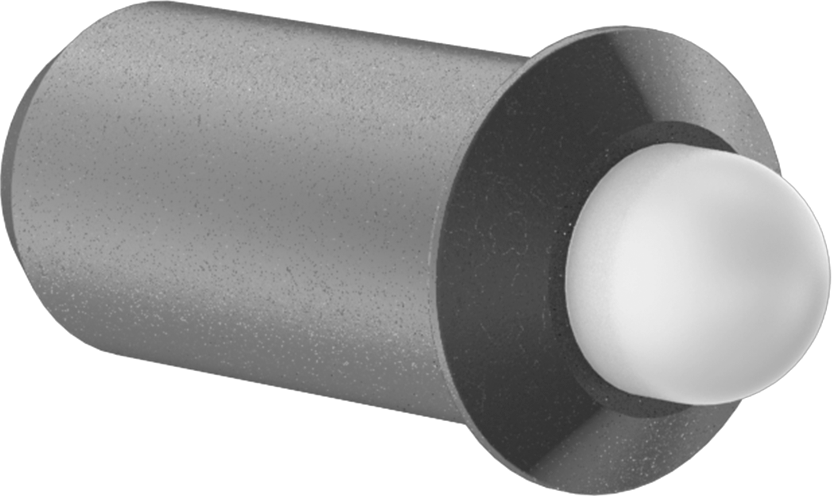 Presle Takılan Uzun Burunlu Yaylı Piston, Çelik Gövde, Asetal Plastik Burun, 0,25" Gövde Çapı, 1,3-3 lb. Kuvvet