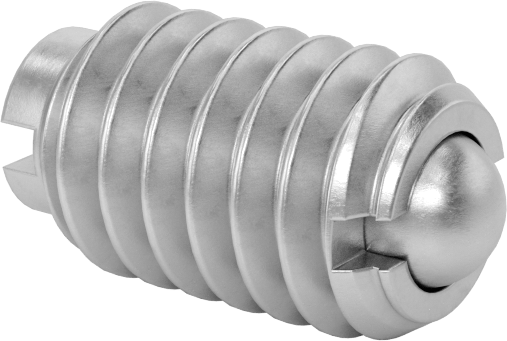 316 Paslanmaz Çelik Oluklu Top Burunlu Yaylı Piston, 4-48 Diş