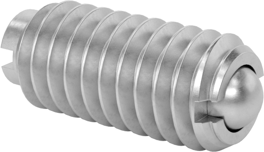 316 Paslanmaz Çelik Oluklu Top Burunlu Yaylı Piston, 6-40 Diş