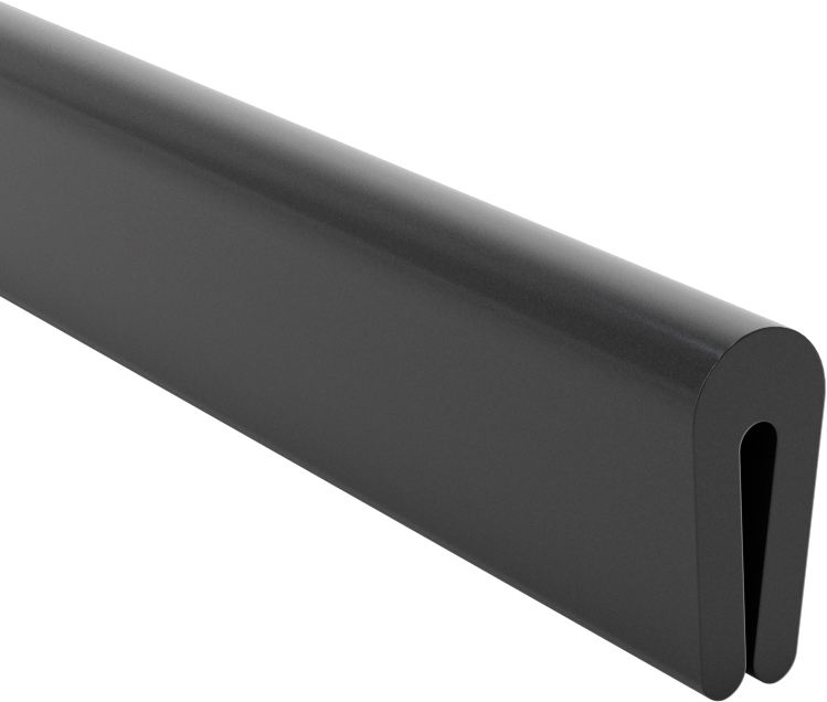 Plastik Kenar Çıtası, İletken, 1/16“ Genişlik x 3/8” İç Yükseklik