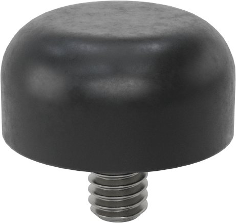 SBR Kauçuk Dişli Saplamalı Tamponlar, 8-32 Diş Boyutu, 1/4" Diş Uzunluğu, 5/8" OD, Durometre 40A