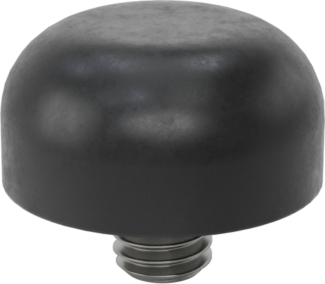 SBR Kauçuk Dişli Saplamalı Tamponlar, M6 Diş Boyutu, 1/4" Diş Uzunluğu, 3/4" OD, Durometre 40A