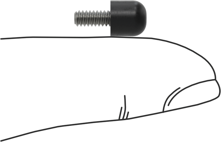 SBR Kauçuk Dişli Saplamalı Tamponlar, 4-40 Diş Boyutu, 1/4" Diş Uzunluğu, 1/4" OD, Durometre 70A