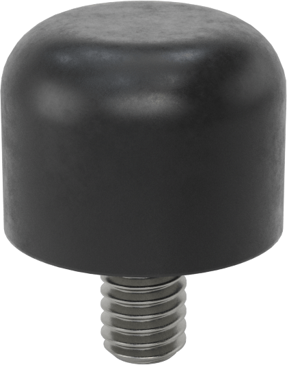 SBR Kauçuk Dişli Saplamalı Tamponlar, 5/16"-18 Diş Boyutu, 1/2" Diş Uzunluğu, 1" OD, Durometre 40A