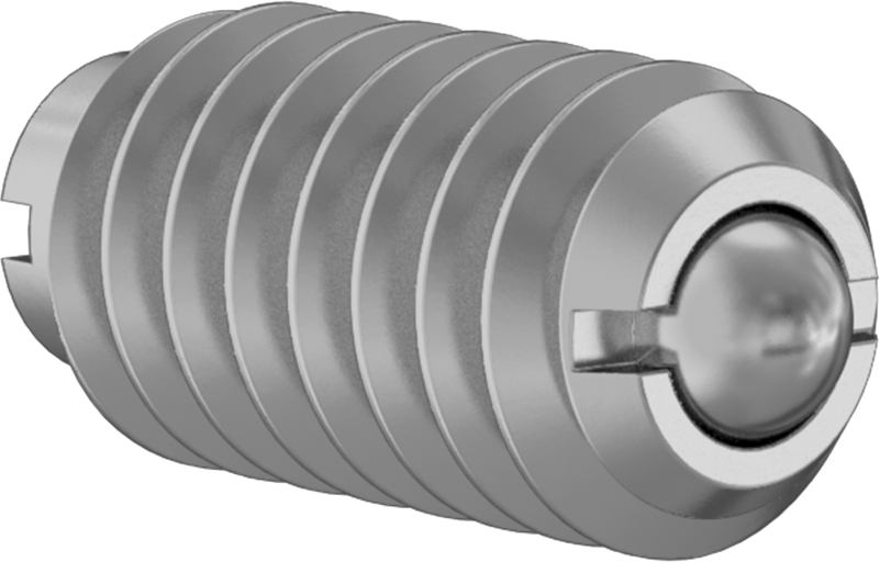 Pirinç Yivli Top Burunlu Yaylı Piston, 5-40 Diş